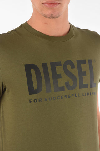 T-Shirt Slim Fit T-DIEGO con Logo Frontale
