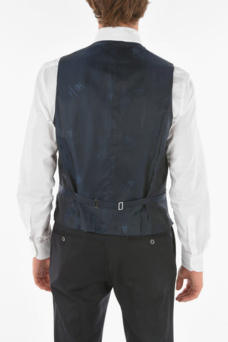 center vent notch lapel CERIM.ACADEMY 3 piece waistcoat suit