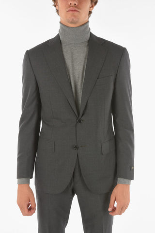 Extrafine Virgin Wool LEADER Suit with Notch Lapel