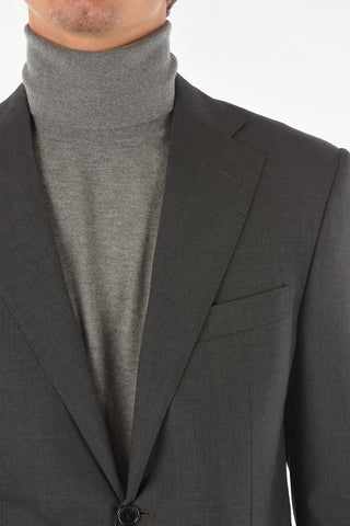 Extrafine Virgin Wool LEADER Suit with Notch Lapel