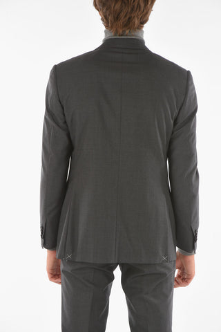 Extrafine Virgin Wool LEADER Suit with Notch Lapel