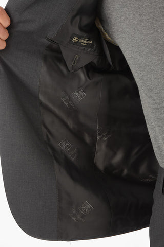 Extrafine Virgin Wool LEADER Suit with Notch Lapel