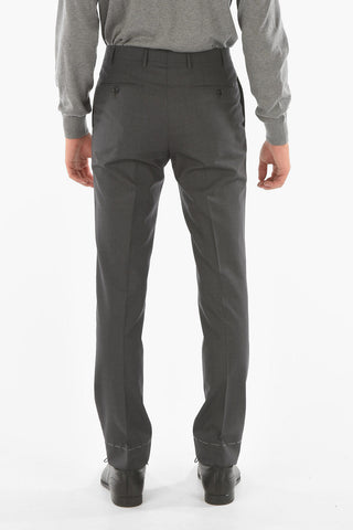 Extrafine Virgin Wool LEADER Suit with Notch Lapel