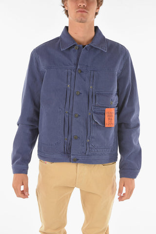 Logoed Buttons Patch Pocket D-SFERA-SP Overshirt