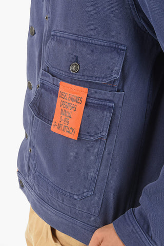 Logoed Buttons Patch Pocket D-SFERA-SP Overshirt