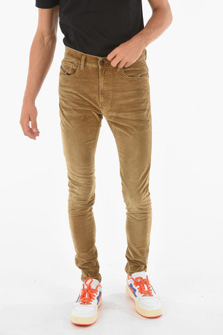skinny fit velvet D-AMNY-Y pants