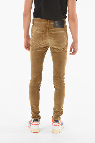 skinny fit velvet D-AMNY-Y pants
