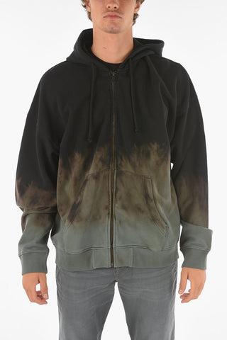 felpa S-UMMER-ZIP-B1 effetto tie-dye