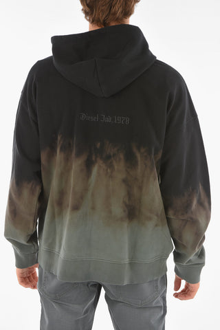 felpa S-UMMER-ZIP-B1 effetto tie-dye