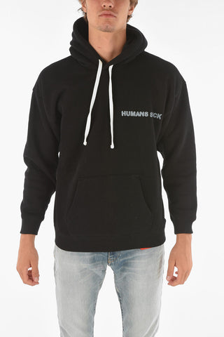 Printed S-UMMERIB Fleece Cotton Hoodie