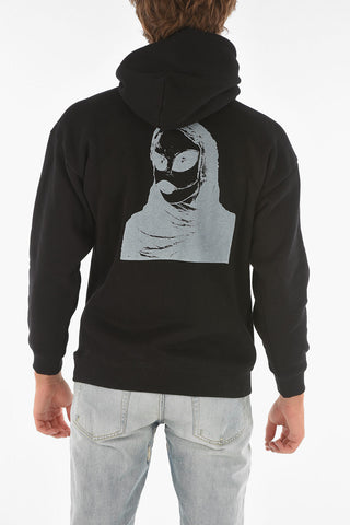 Printed S-UMMERIB Fleece Cotton Hoodie