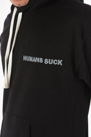 Printed S-UMMERIB Fleece Cotton Hoodie