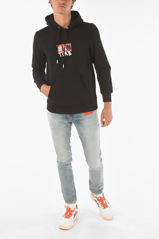 UPCYCLING Printed S-GIRK-HOOD Fleece Hoodie