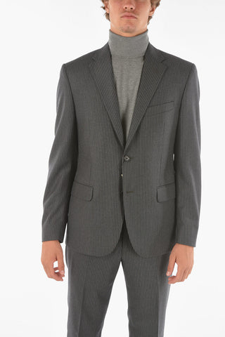 CC COLLECTION Silk and Virgin Wool Pinstriped REWARD Suit