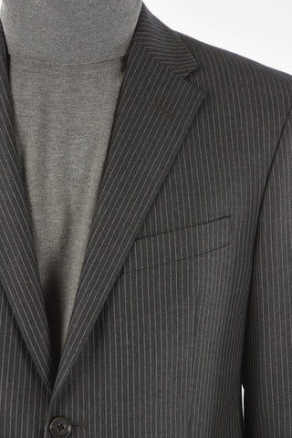 CC COLLECTION Silk and Virgin Wool Pinstriped REWARD Suit