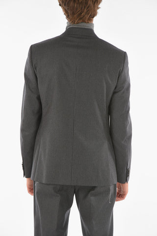 CC COLLECTION Silk and Virgin Wool Pinstriped REWARD Suit