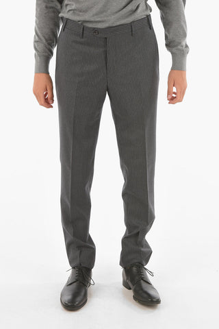 CC COLLECTION Silk and Virgin Wool Pinstriped REWARD Suit