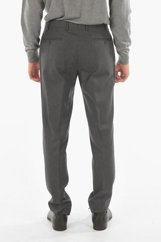 CC COLLECTION Silk and Virgin Wool Pinstriped REWARD Suit