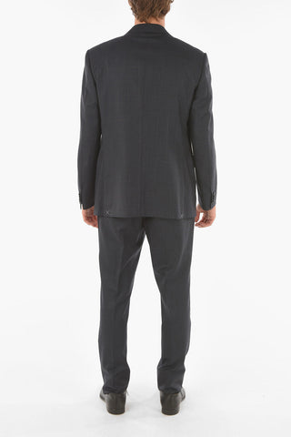 Windowpane Checkered ACADEMY Suit with Notch Lapel
