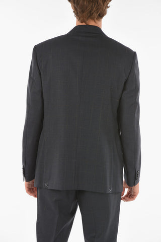 Windowpane Checkered ACADEMY Suit with Notch Lapel