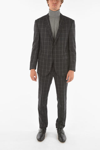 Abito ACADEMY in Motivo a Quadri Windowpane con Revers Classico