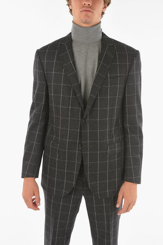 Abito ACADEMY in Motivo a Quadri Windowpane con Revers Classico