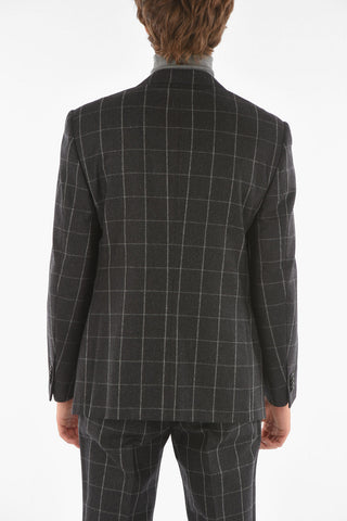 Abito ACADEMY in Motivo a Quadri Windowpane con Revers Classico
