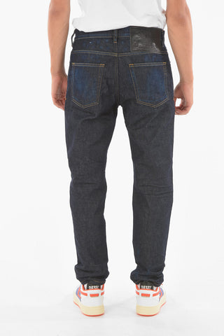 Jeans Tapered Fit D-FINING con Cuciture a Vista 17cm L32