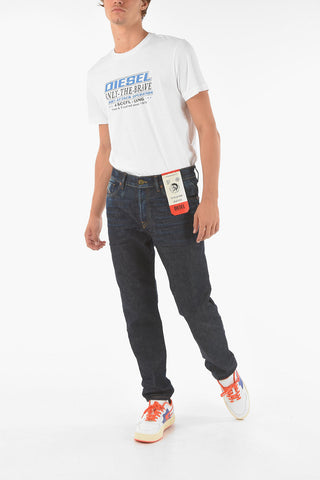 Jeans Tapered Fit D-FINING con Cuciture a Vista 17cm L32