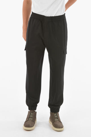 solid color wool pants