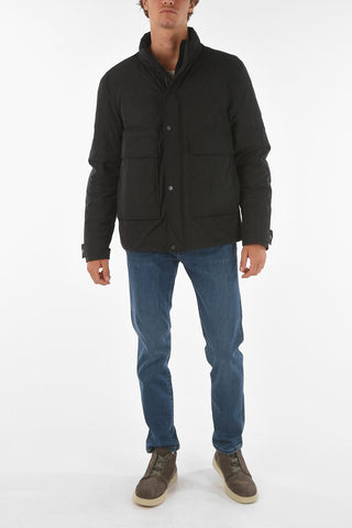 ZZEGNA hidden closure padded jacket