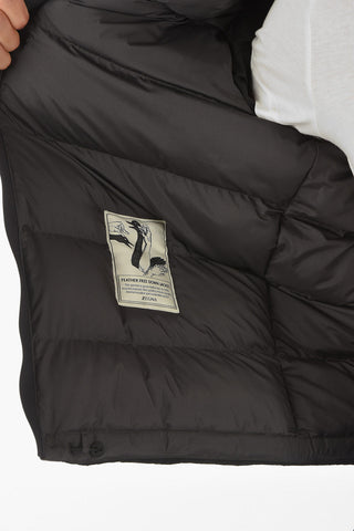 ZZEGNA hidden closure padded jacket