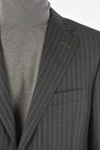 Double-stiped MANTUA Suit with Notch Lapel