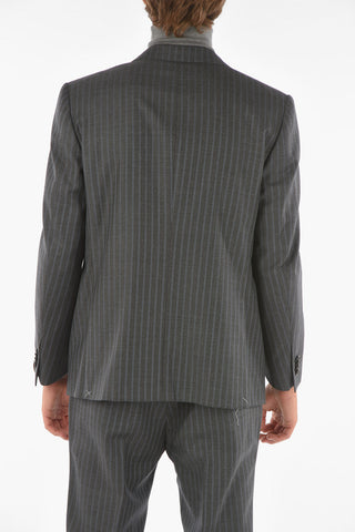 Double-stiped MANTUA Suit with Notch Lapel