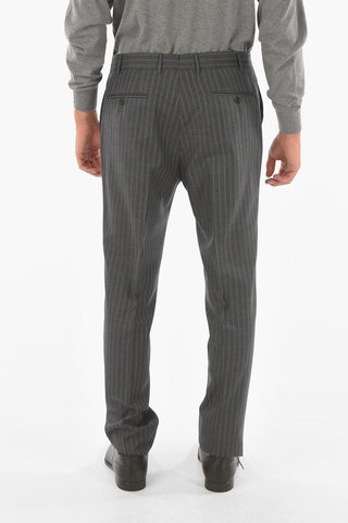 Double-stiped MANTUA Suit with Notch Lapel