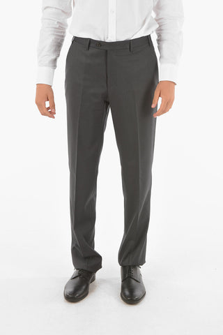 pinstriped side vents notch lapel LEADER 2-button suit