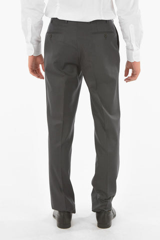pinstriped side vents notch lapel LEADER 2-button suit