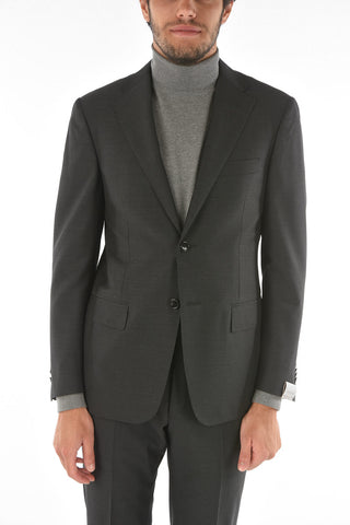 virgin wool MANTUA side vents 2-button suit drop 6R