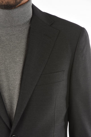 virgin wool MANTUA side vents 2-button suit drop 6R