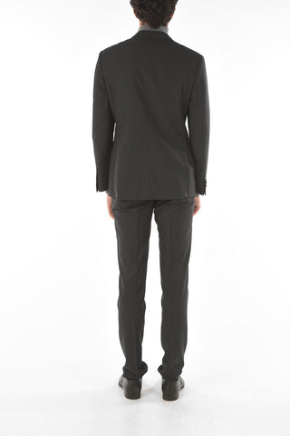 virgin wool MANTUA side vents 2-button suit drop 6R
