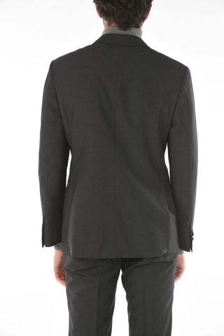 virgin wool MANTUA side vents 2-button suit drop 6R