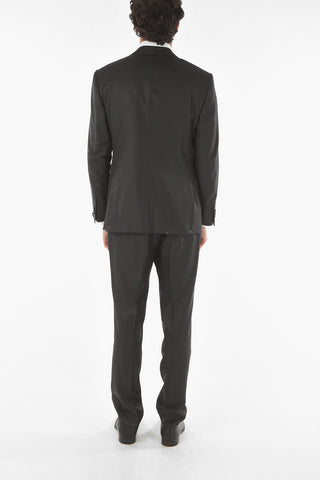 Virgin Wool Silk CERIMONY ACADEMY 3-piece Suit with Notch Lapel
