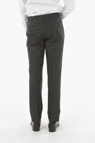 Virgin Wool Silk CERIMONY ACADEMY 3-piece Suit with Notch Lapel