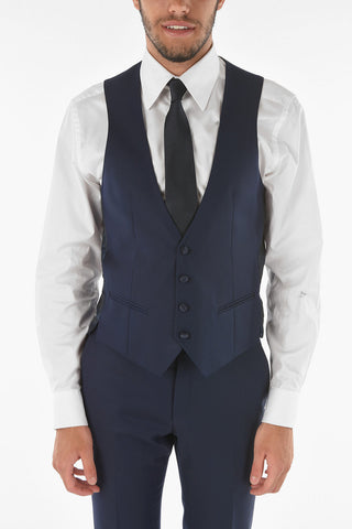 3 Piece CERIMONIA RESET Suit with Satin Lapel
