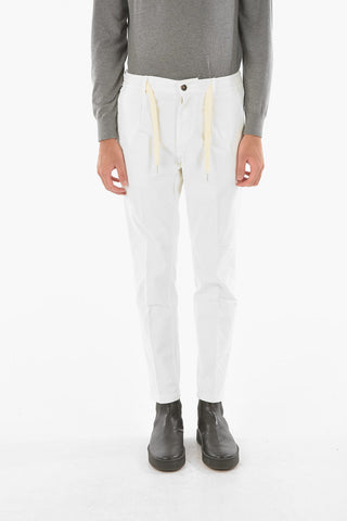 Single-pleated S.MITTE Corduroy Chino Pants with Waist Drawstring