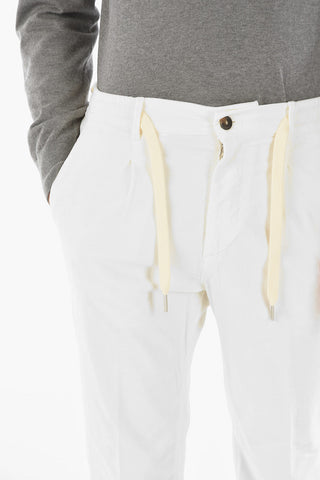 Single-pleated S.MITTE Corduroy Chino Pants with Waist Drawstring