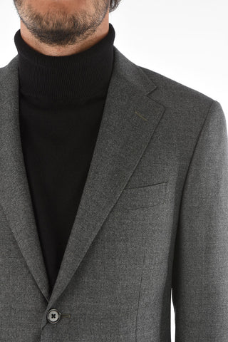virgin wool side vents notch lapel MANTUA 2-button suit drop 6R