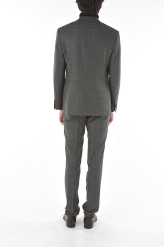 virgin wool side vents notch lapel MANTUA 2-button suit drop 6R