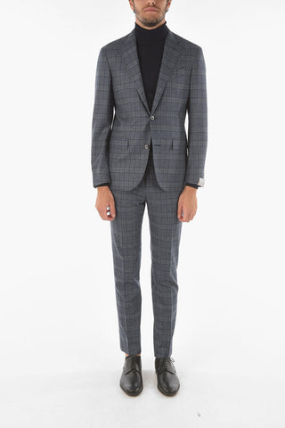 Abito GATE in Misto Lana Vergine con Motivo Glen Check e Revers Classico
