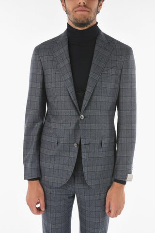 Abito GATE in Misto Lana Vergine con Motivo Glen Check e Revers Classico